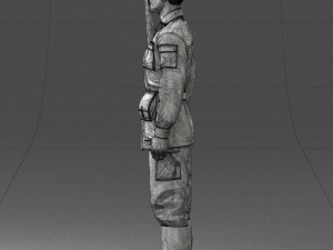 000113 Soviet Soldier in Field Uniform 0116 3D 模型