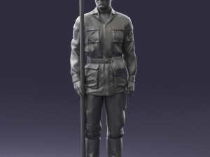 000113 Soviet Soldier in Field Uniform 0116 3dp 3D Print Model