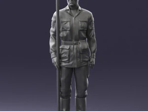 000113 Soviet Soldier in Field Uniform 0116 3dp 3D Print Model