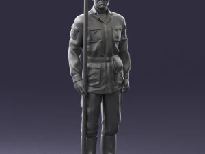 000113 Soviet Soldier in Field Uniform 0116 3dp 3D Print Model