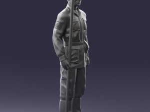 000113 Soviet Soldier in Field Uniform 0116 3dp 3D Print Model