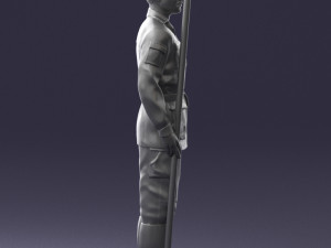 000113 Soviet Soldier in Field Uniform 0116 3dp 3D Print Model