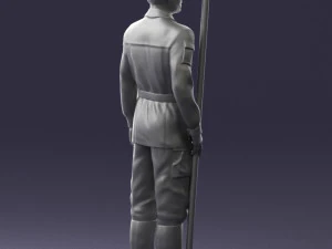 000113 Soviet Soldier in Field Uniform 0116 3dp 3D Print Model