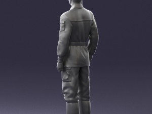 000113 Soviet Soldier in Field Uniform 0116 3dp 3D Print Model