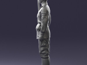 000113 Soviet Soldier in Field Uniform 0116 3dp 3D Print Model