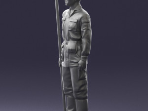 000113 Soviet Soldier in Field Uniform 0116 3dp 3D Print Model