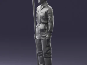 000113 Soviet Soldier in Field Uniform 0116 3dp 3D Print Model