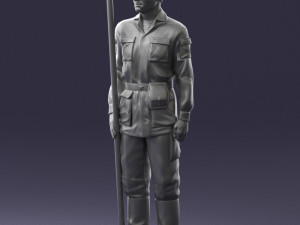 000113 Soviet Soldier in Field Uniform 0116 3dp 3D Print Model