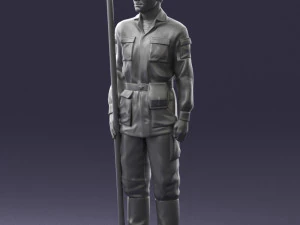 000113 Soviet Soldier in Field Uniform 0116 3dp 3D Print Model