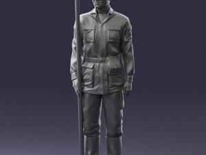 000113 Soviet Soldier in Field Uniform 0116 3dp 3D Print Model