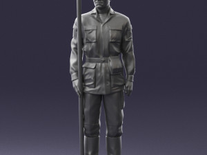 000113 Soviet Soldier in Field Uniform 0116 3dp 3D Print Model