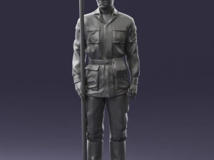 000113 Soviet Soldier in Field Uniform 0116 3dp 3D Print Model