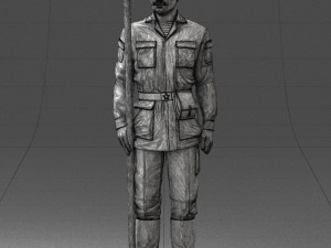 000113 Soviet Soldier in Field Uniform 0116 3dp 3D Print Model