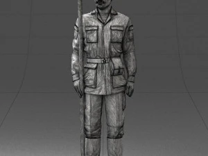 000113 Soviet Soldier in Field Uniform 0116 3dp 3D Print Model