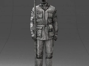 000113 Soviet Soldier in Field Uniform 0116 3dp 3D Print Model