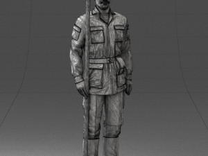 000113 Soviet Soldier in Field Uniform 0116 3dp 3D Print Model