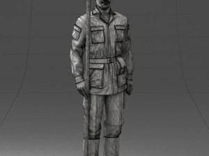 000113 Soviet Soldier in Field Uniform 0116 3dp 3D Print Model