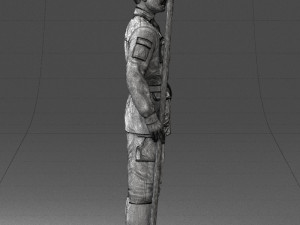000113 Soviet Soldier in Field Uniform 0116 3dp 3D Print Model