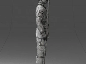 000113 Soviet Soldier in Field Uniform 0116 3dp 3D Print Model