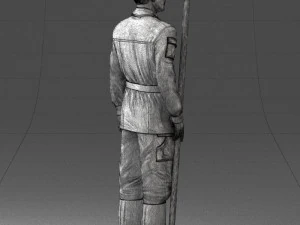 000113 Soviet Soldier in Field Uniform 0116 3dp 3D Print Model
