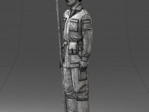 000113 Soviet Soldier in Field Uniform 0116 3dp 3D Print Model
