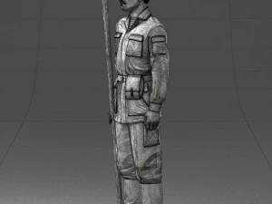 000113 Soviet Soldier in Field Uniform 0116 3dp 3D Print Model