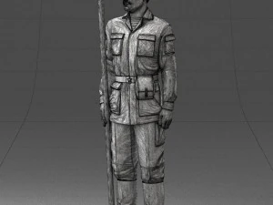 000113 Soviet Soldier in Field Uniform 0116 3dp 3D Print Model