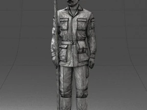 000113 Soviet Soldier in Field Uniform 0116 3dp 3D Print Model