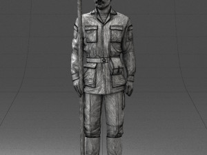 000113 Soviet Soldier in Field Uniform 0116 3dp 3D Print Model