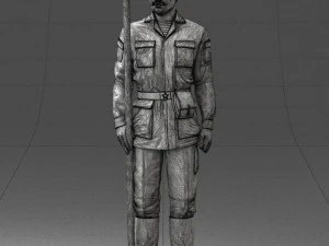 000113 Soviet Soldier in Field Uniform 0116 3dp 3D Print Model