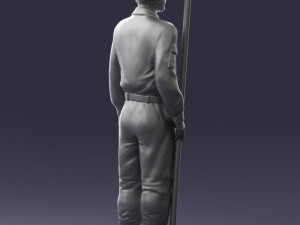 000114 Soviet Tank Crewman with Goggles 0116 3D Model