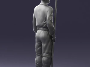 000114 Soviet Tank Crewman with Goggles 0116 3D Model