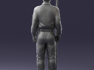 000114 Soviet Tank Crewman with Goggles 0116 3D Model