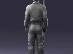 000114 Soviet Tank Crewman with Goggles 0116 3D Model