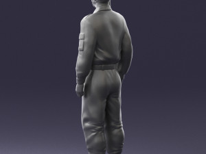 000114 Soviet Tank Crewman with Goggles 0116 3D Model