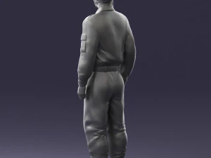 000114 Soviet Tank Crewman with Goggles 0116 3D Model