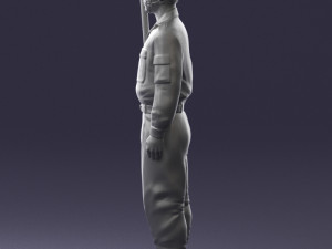 000114 Soviet Tank Crewman with Goggles 0116 3D Model