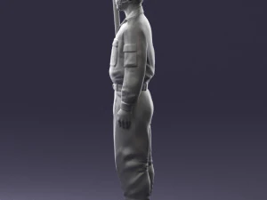 000114 Soviet Tank Crewman with Goggles 0116 3D Model