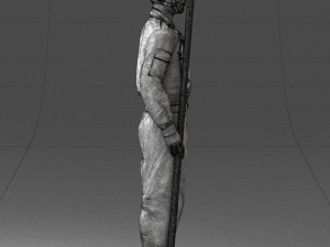 000114 Soviet Tank Crewman with Goggles 0116 3D Model