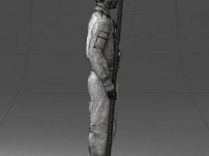 000114 Soviet Tank Crewman with Goggles 0116 3D Model