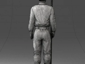 000114 Soviet Tank Crewman with Goggles 0116 3D Model