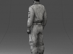 000114 Soviet Tank Crewman with Goggles 0116 3D Model