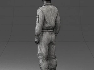 000114 Soviet Tank Crewman with Goggles 0116 3D Model