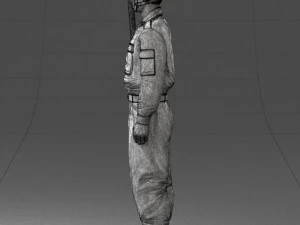 000114 Soviet Tank Crewman with Goggles 0116 3D Model