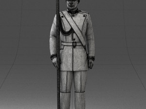 000115 Soviet Honor Guard Officer 0116 3dp Modelo de impresión 3D