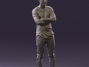 man in black shirt white pants 0533 3d print ready 3D 프린트 모델