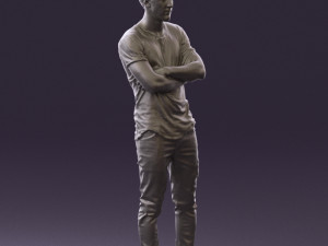 man in black shirt white pants 0533 3d print ready 3D 프린트 모델
