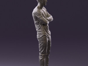 man in black shirt white pants 0533 3d print ready 3D 프린트 모델
