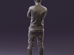 man in black shirt white pants 0533 3d print ready 3D 프린트 모델