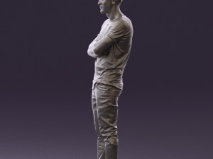 man in black shirt white pants 0533 3d print ready 3D 프린트 모델